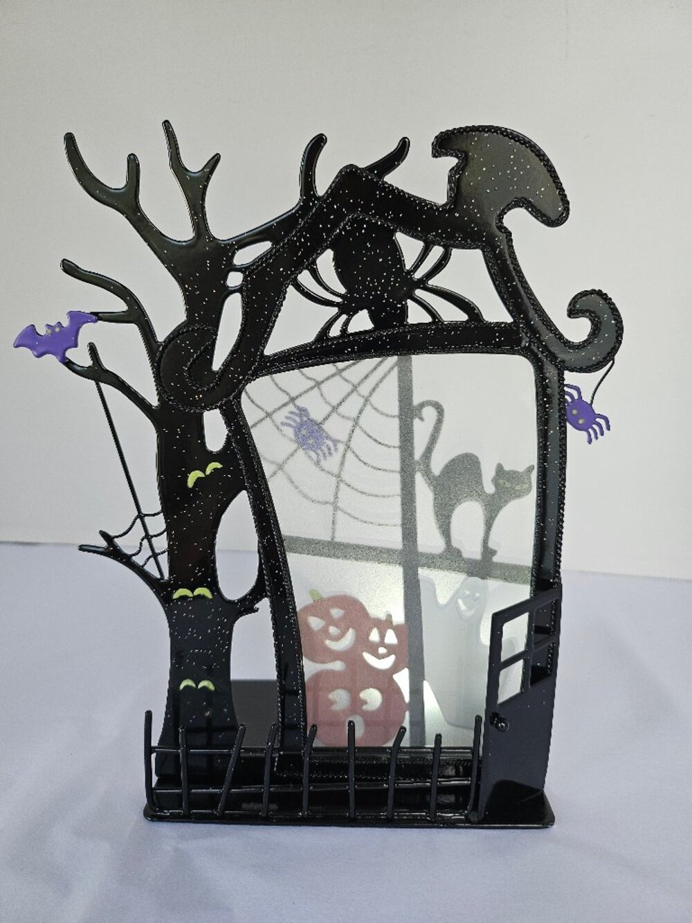 Vintage Partylite Halloween Spooky Time Votive House Candle Holder P9780